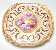 19TH CENTURY PORCELAIN HAND PAINTED TRAY