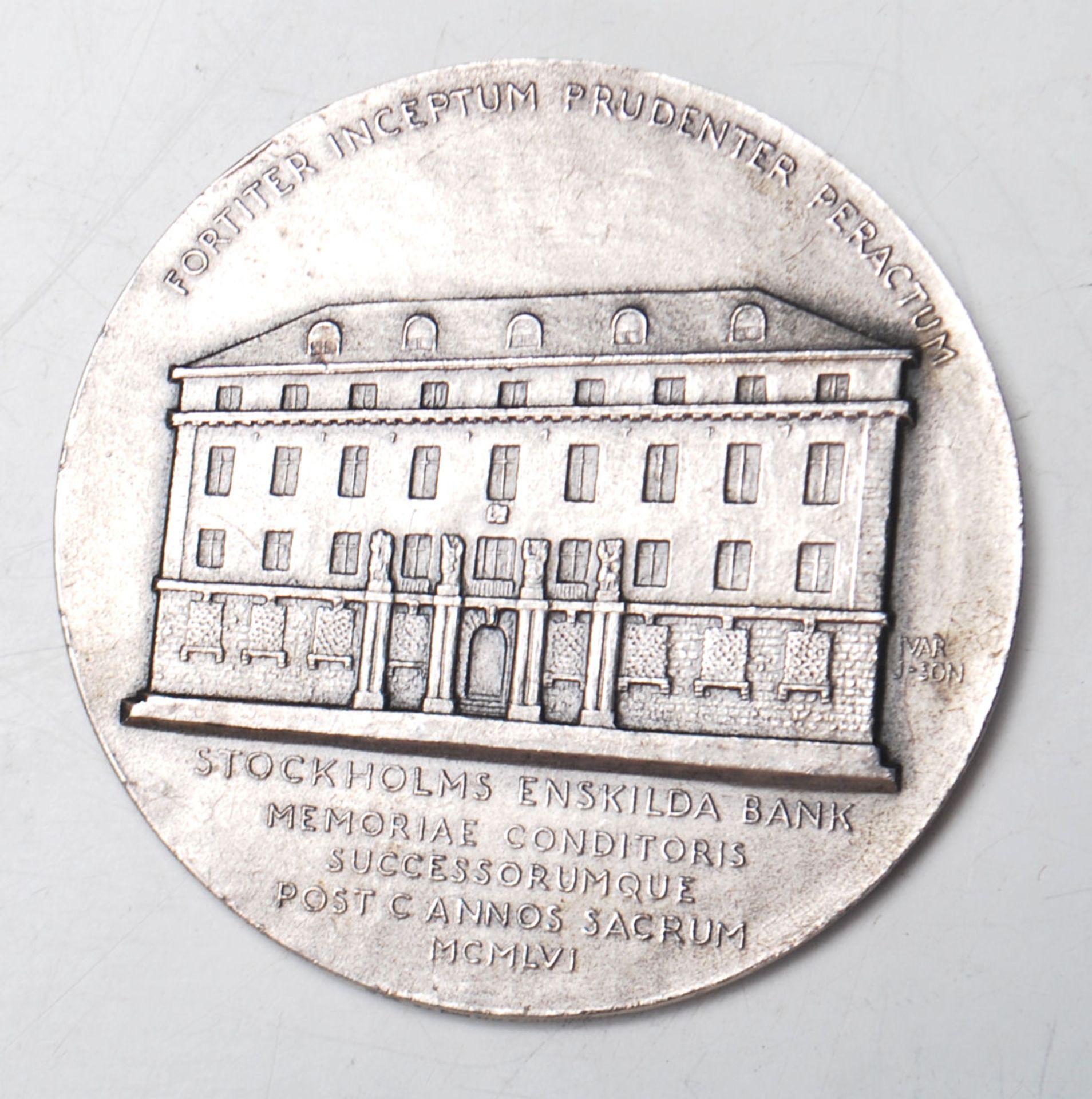 SWEDISH SILVER BANK OF STOCKHOLM HALLMARKED MEDAL