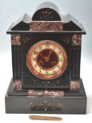 19TH CENTURY VICTORIAN SLATE AND MARBLE MANTEL CLOCK