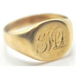 18CT GOLD VINTAGE SIGNET RING