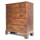 ANTIQUE GEORGIAN NORTH COUNTRY OAK CHEST OF DRAWERS