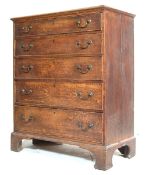 ANTIQUE GEORGIAN NORTH COUNTRY OAK CHEST OF DRAWERS