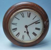 A VINTAGE EARLY 20TH CENTURY STATION / FACTORY WALL CLOCK