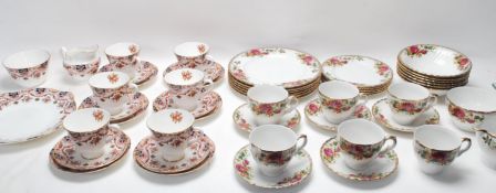 CARINA ROYAL TARA BONE CHINE TEA SET / TEA SERVICE - ENGLISH ROSE - IRONSTONE - TEA SERVICE