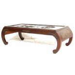 ORIENTAL CARVED WOODEN COFFEE TABLE