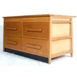 MID CENTURY GOLDEN OAK ARCHITECTS INDUSTRIAL PLAN CHEST