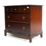 20TH CENTURY STAG MAHOGANY MINSTREL CHEST OF DRAWERS