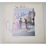 RARE PINK FLOYD AUTOGRAPHED WISH YOU WERE HERE LP