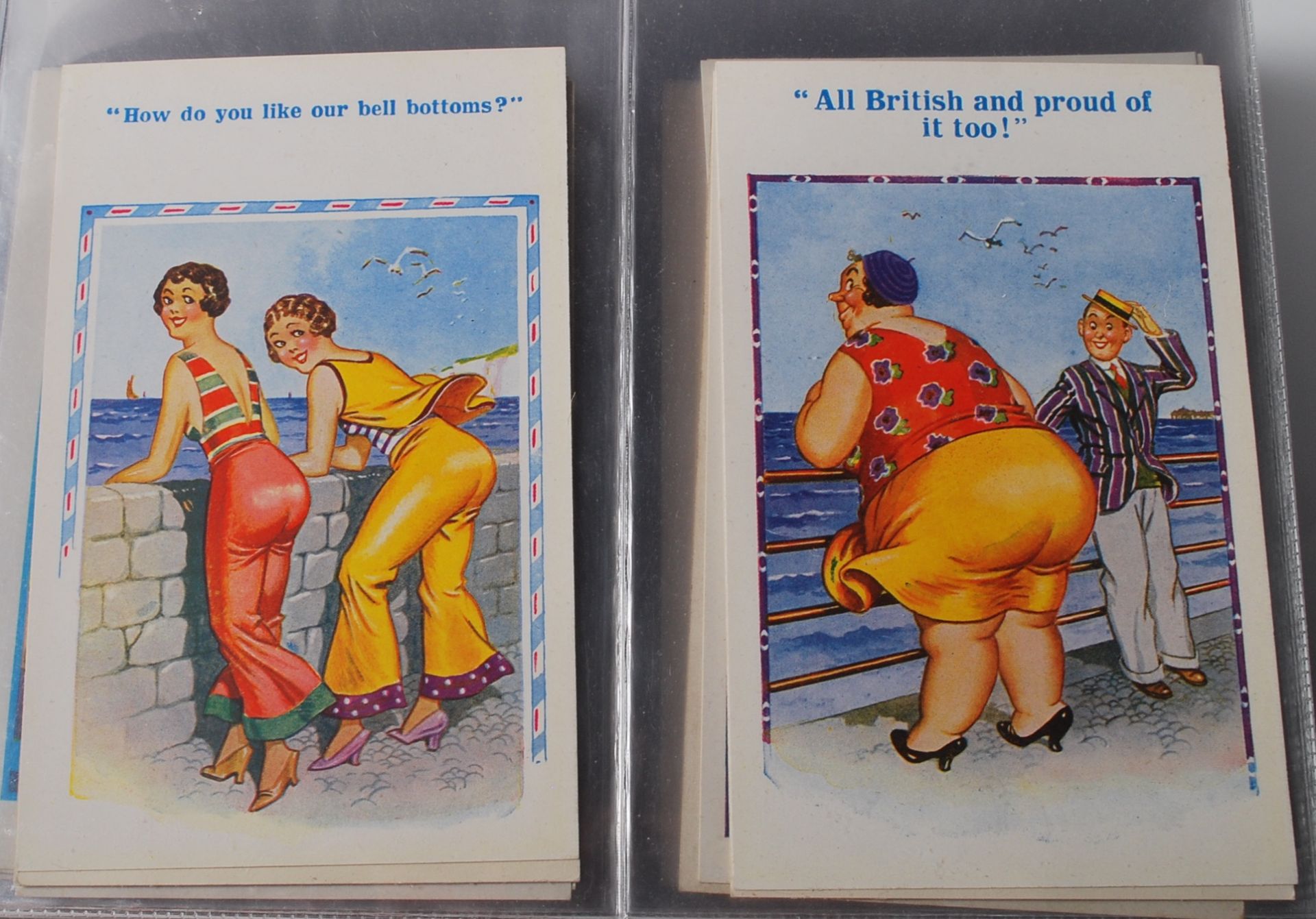 COLLECTION OF COMIC POSTCARDS - SEASIDE HUMOUR ETC