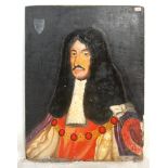 ANTIQUE STYLE DOUBLE SIDE PUB SIGN WITH CHARLES II PORTRAIT