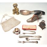 MIXED COLLECTION OF SILVER AND OTHER METAL WARES