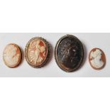 GROUP OF VINTAGE 20TH CENTURY CAMEO BROOCHES