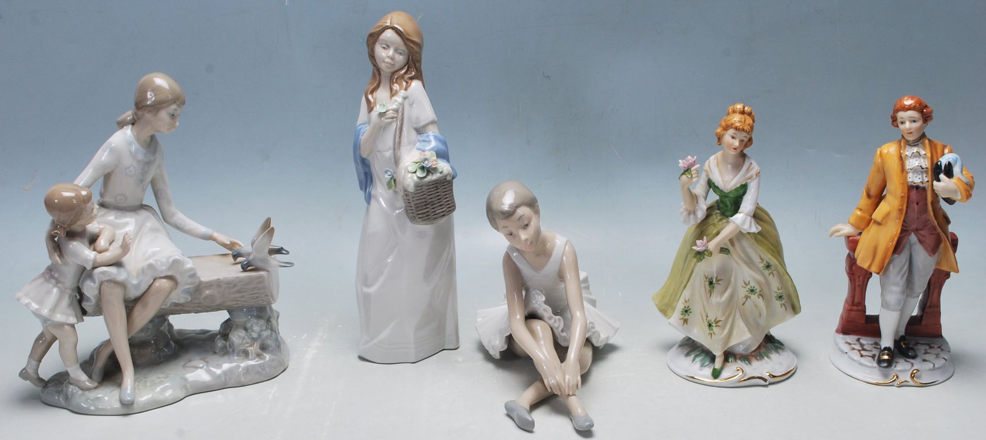 COLLECTION OF LATE 20TH CENTURY CERAMIC FIGURINES BY NAO, MARCO GINERO ETC