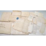 COLLECTION OF ANTIQUE 18TH & 19TH CENTURY INDENTURES AND DOCUMENTS