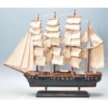 20TH CENTURY MODEL SCRATCH BUILT OF THE SAILING SHIP PAMIR