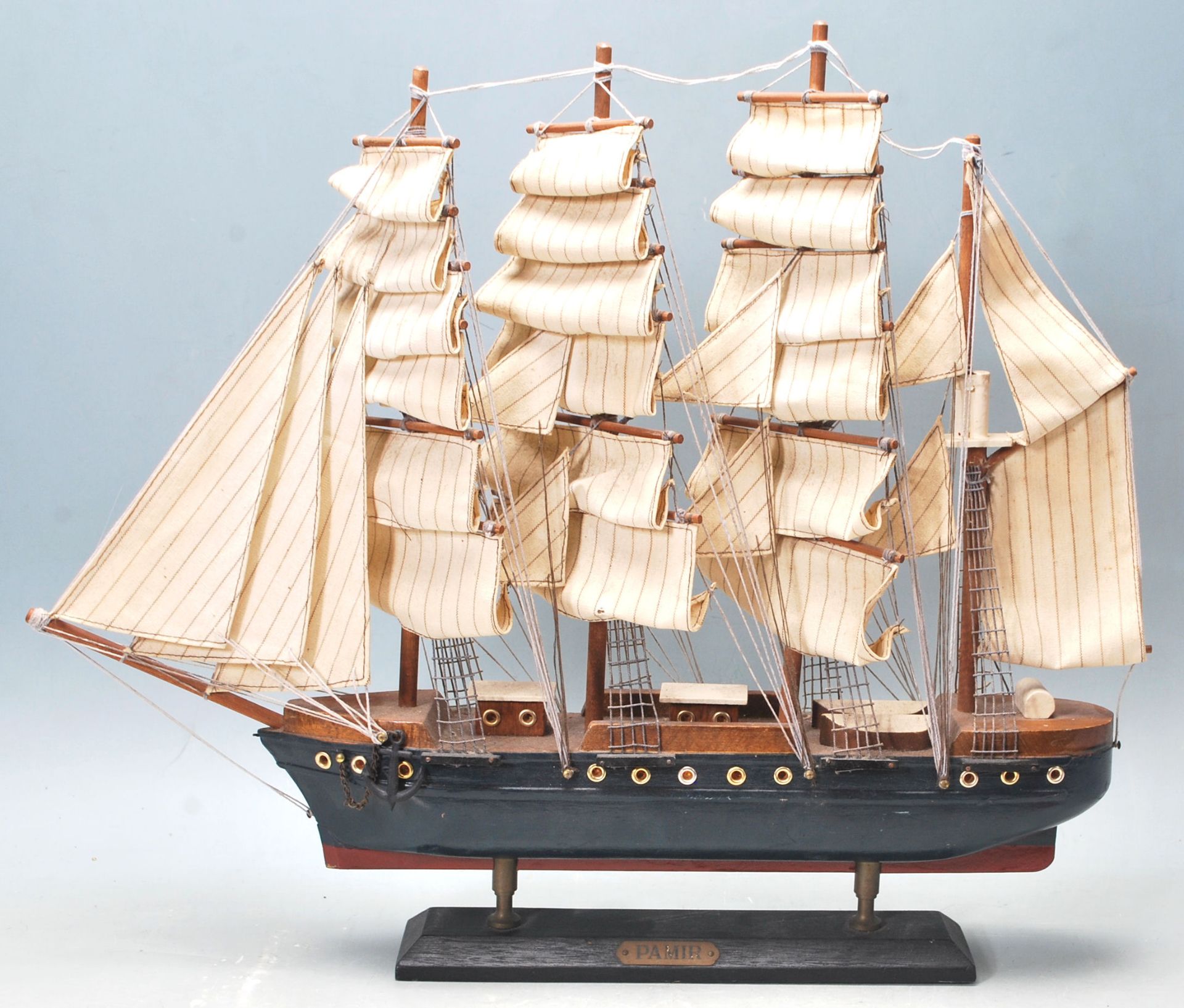 20TH CENTURY MODEL SCRATCH BUILT OF THE SAILING SHIP PAMIR