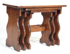 JACOBEAN REVIVAL SOLID OAK NEST OF TABLES