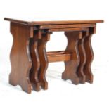 JACOBEAN REVIVAL SOLID OAK NEST OF TABLES