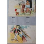 COLLECTION OF EDWARDIAN HUMOUR POSTCARDS - TOM BRO