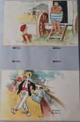 COLLECTION OF EDWARDIAN HUMOUR POSTCARDS - TOM BRO