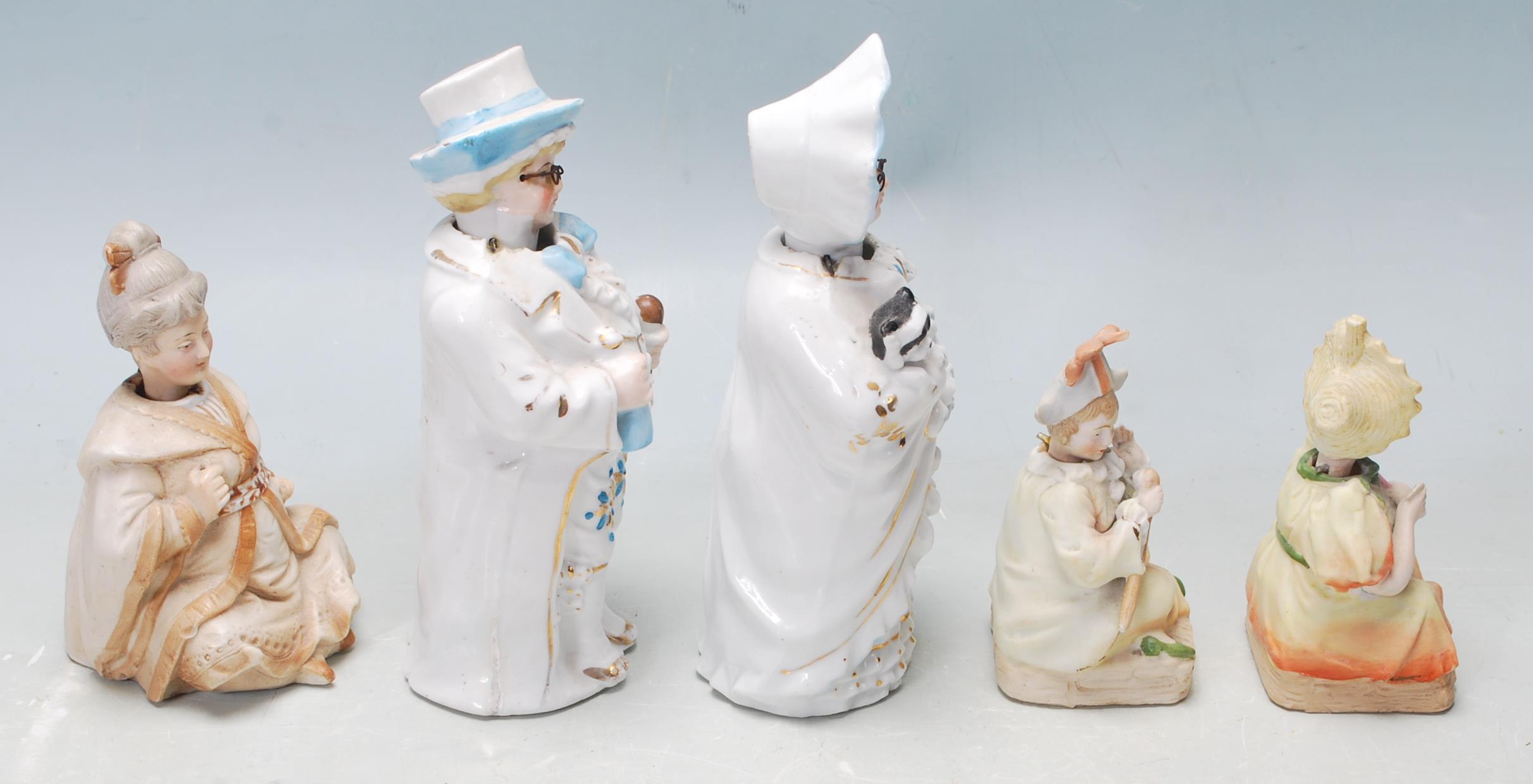 GROUP OF EDWARDIAN GERMAN NODDING PORCELAIN FIGURINES - Image 2 of 6