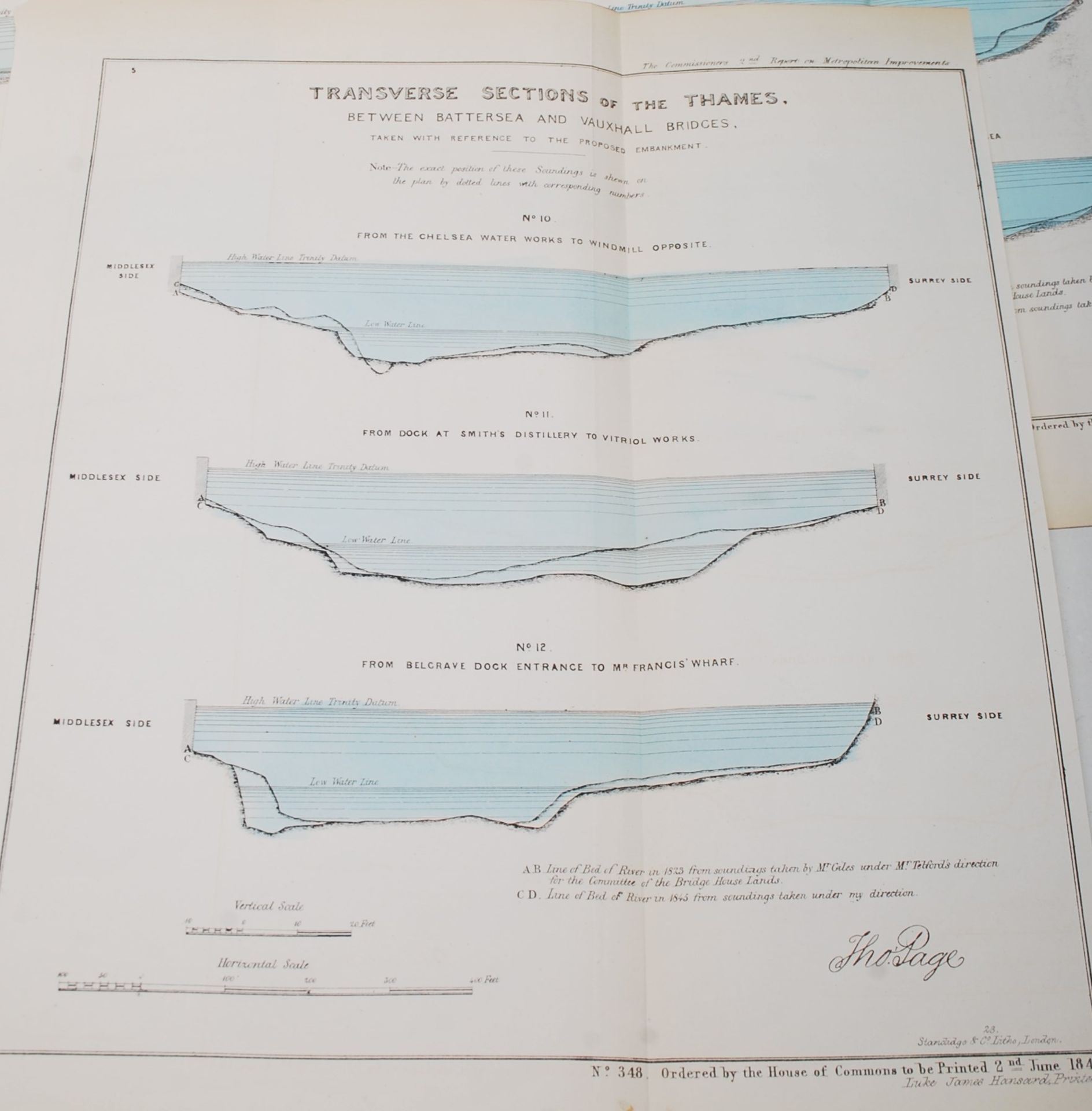 QUANTITY OF VINTAGE PLANS OF THE DEVELOPMENT OF THE THAMES EMBANKMENT - Image 4 of 7