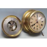 AN ORIGINAL VINTAGE MILITARY SHIPS CLOCK BY FW ELLIOT OF CROYDON.