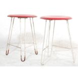 MANNER OF FLORENCE KNOLL ORIGINAL 1950S HAIRPIN LEG STOOLS