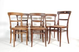 SIX 1930’S BENTWOOD CHAIRS BY JACOB & JOSEF KOHN OF WSETIN AUSTRIA