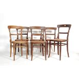 SIX 1930’S BENTWOOD CHAIRS BY JACOB & JOSEF KOHN OF WSETIN AUSTRIA