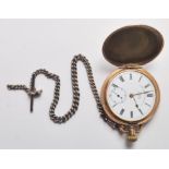 LANCASHIRE WATCH CO LTD - GOLD PLATED POCKET WATCH