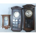 COLLECTION OF CLOCKS - MAHOGANY CASED INCLUDING VIENNA