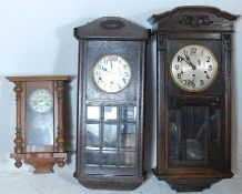COLLECTION OF CLOCKS - MAHOGANY CASED INCLUDING VIENNA