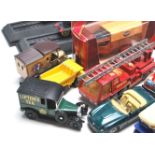 COLLECTION OF DIE CAST TOY CARS AND MODEL TRAINS