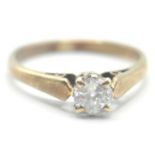 9CT GOLD AND DIAMOND SOLITAIRE RING