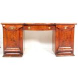 19TH CENTURY REGENCY TWIN PEDESTAL LARGE SIDEBOARD