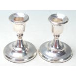 PAIR OF ANTIQUE SILVER HALLMARKED CANDLESTICKS