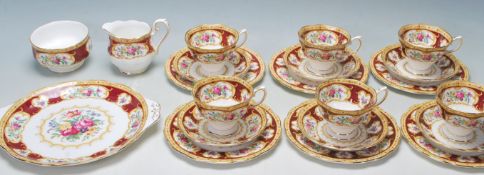 ROYAL ALBERT FINE BONE CHINA PART TEA SET / SERVICE WITH LADY HAMILTON PATTERN