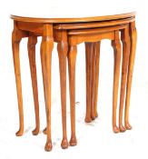 NEST QUEEN ANNE REVIVAL OF TABLES WITH OVAL OVERSIZED TOPS