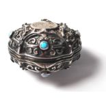 19TH CENTURY VICTORIAN SILVER SNUFF POT