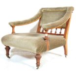 ANTIQUE VICTORIAN 19TH CENTURY SPOON BACK MAHOGANY ARMCHAIR