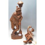 LATE 20TH CENTURY BLACK FOREST GERMAN WOODEN CARVED FIGURES