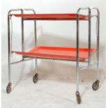 GOOD MID CENTURY FOLDING TWO TIER DRINKS TROLLEY