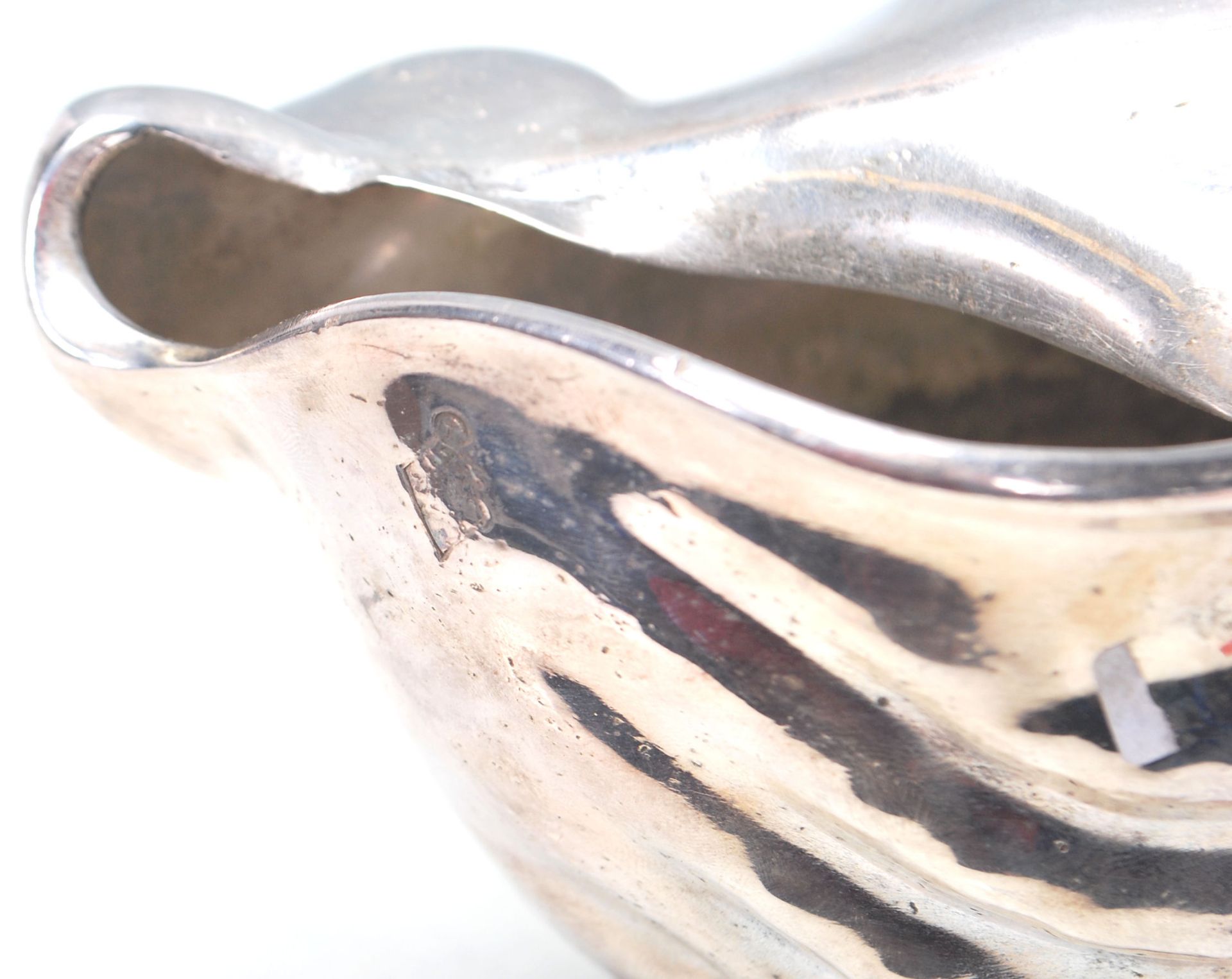 VICTORIAN SILVER PLATED CONCH SHELL SPOON WARMER - Bild 7 aus 7