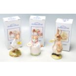 A COLLECTION OF THREE ROYAL ALBERT, THE WORLD OF BEATRIX POTTER FIGURES.