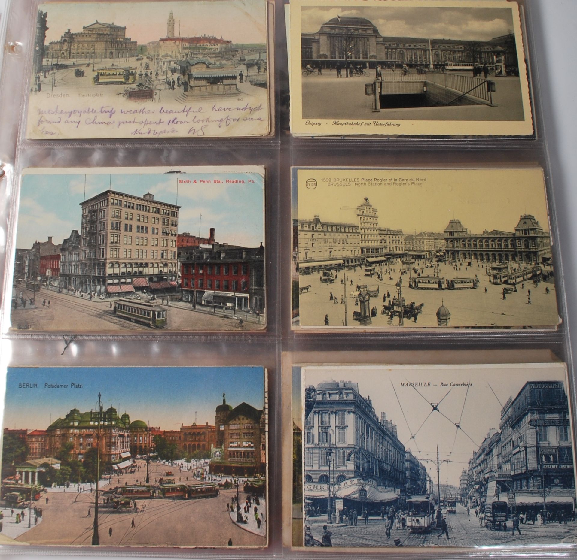 POSTCARDS - TRAMS ON STREETS - LARGE COLLECTION - Bild 6 aus 7