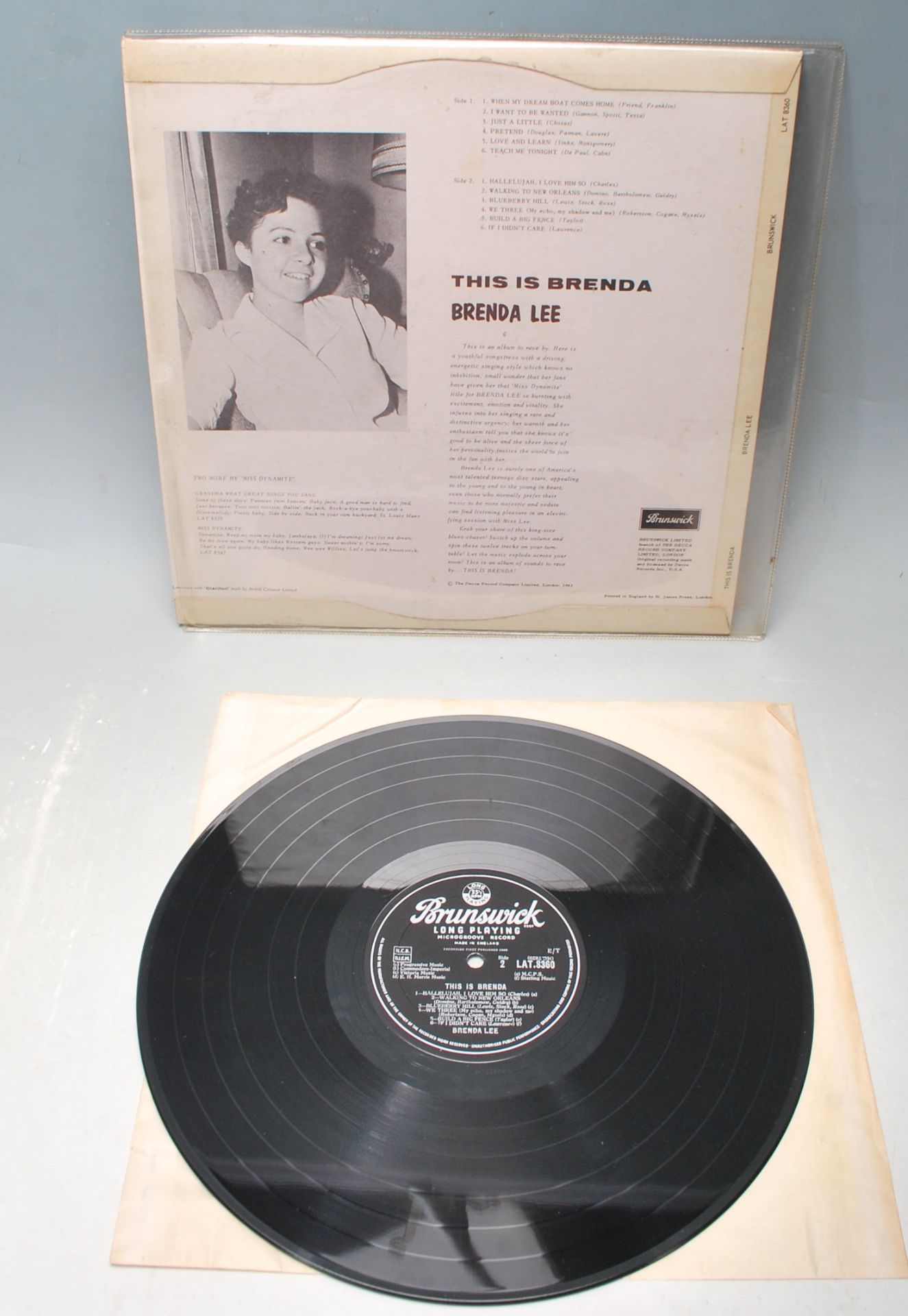 VINYL RECORD BY BRENDA LEE 1ST BRUNSWICK UK PRESS - Bild 5 aus 5