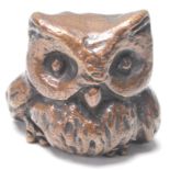 1930’S BRONZE PAPERWEIGHTS IN A FORM OF A OWL
