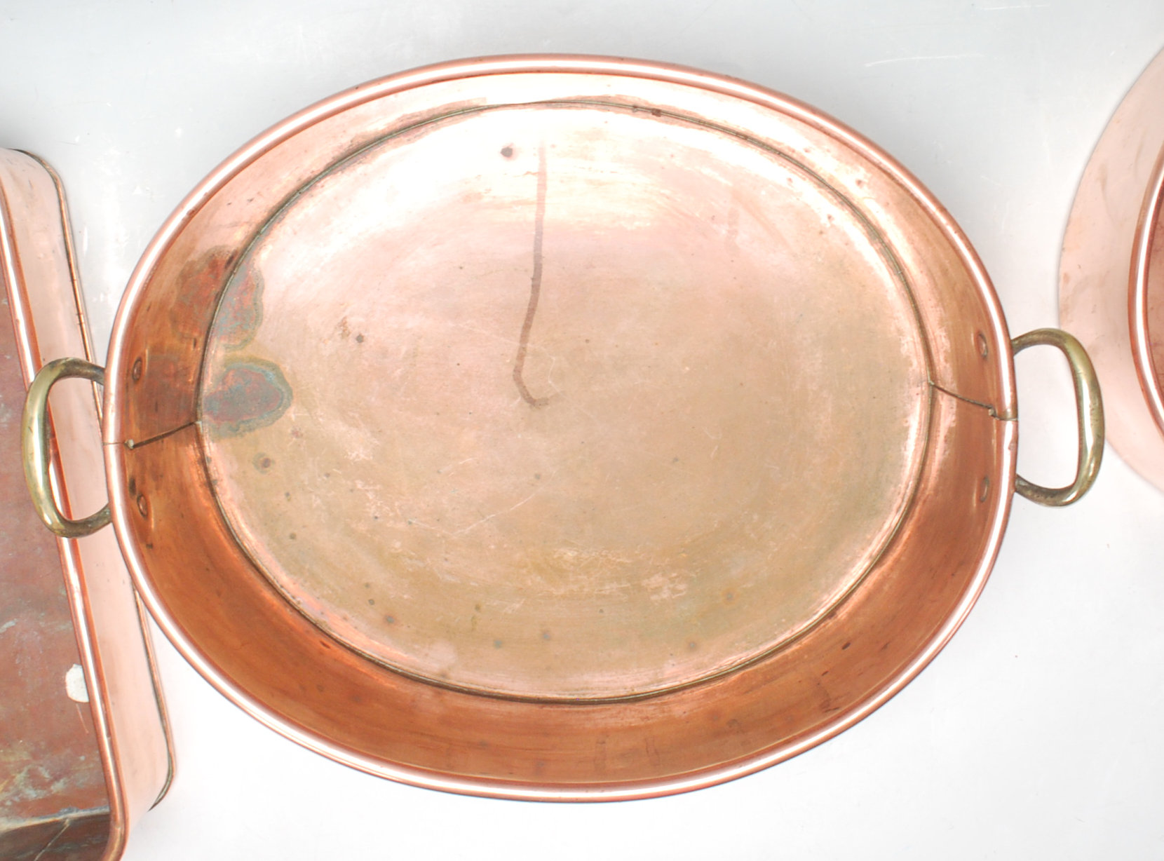 ANTIQUE COPPER PLANTERS AND PANS - Image 4 of 6