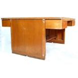 20TH CENTURY ANTIQUE STYLETWIN PEDESTAL OAK PARTNERS DESK